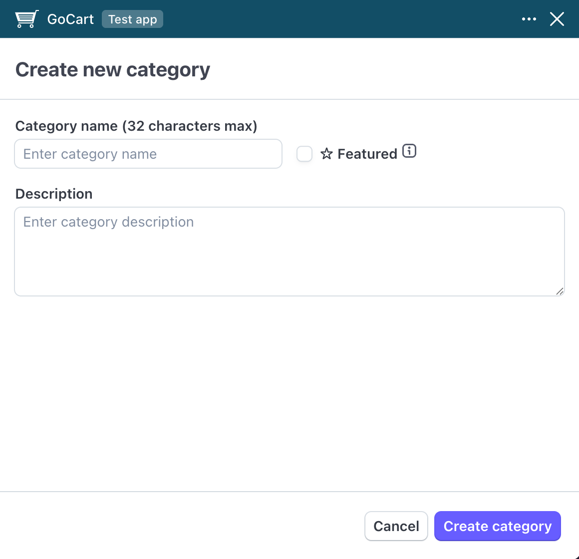 Create Category