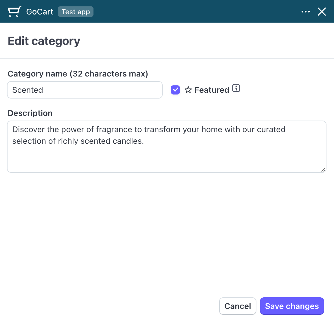 Edit Category