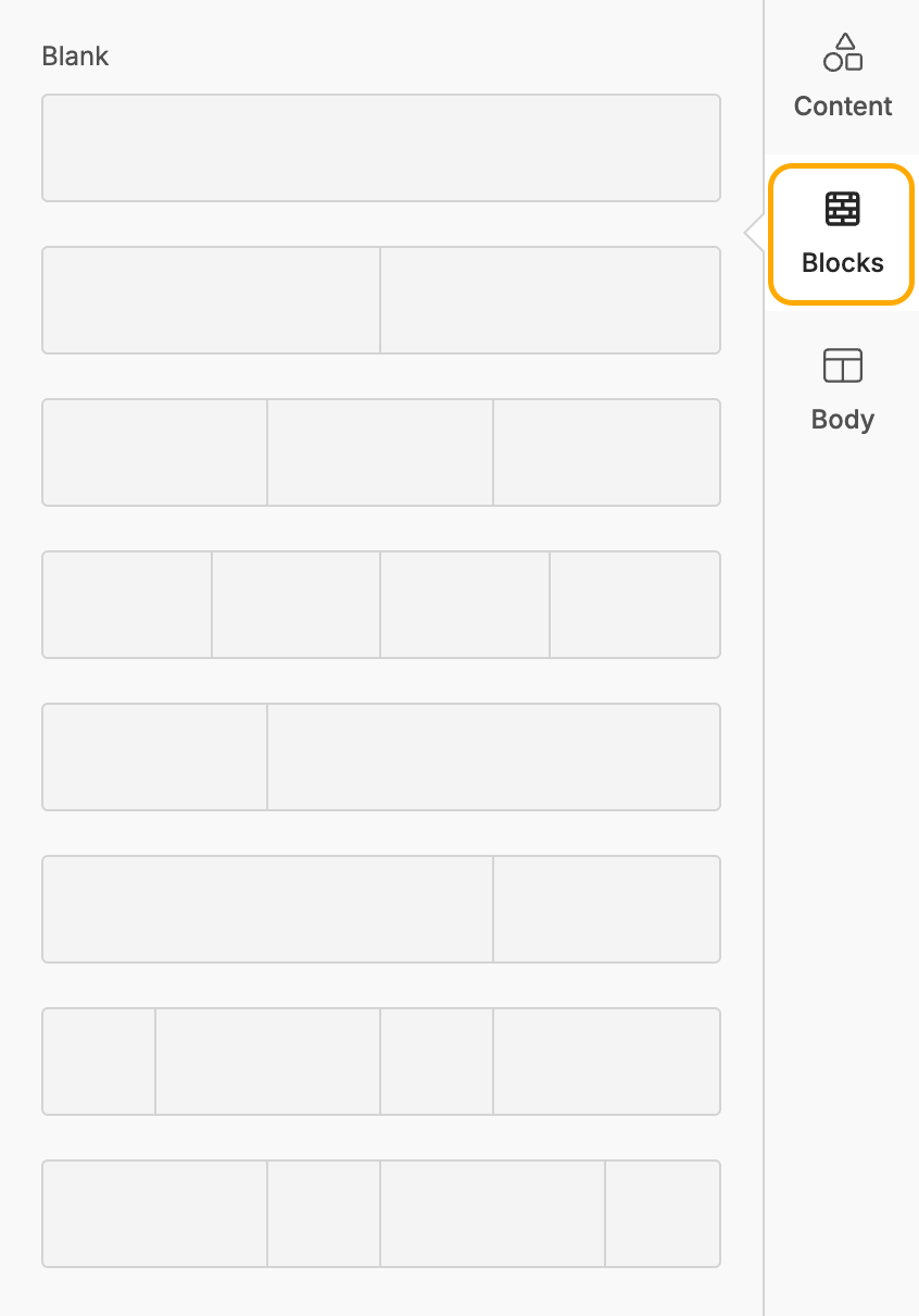 Custom Page Editor Blocks Tab