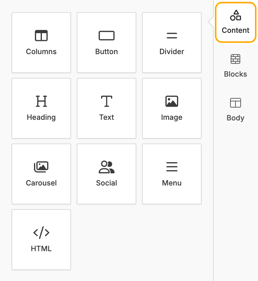 Custom Page Editor Content Tab
