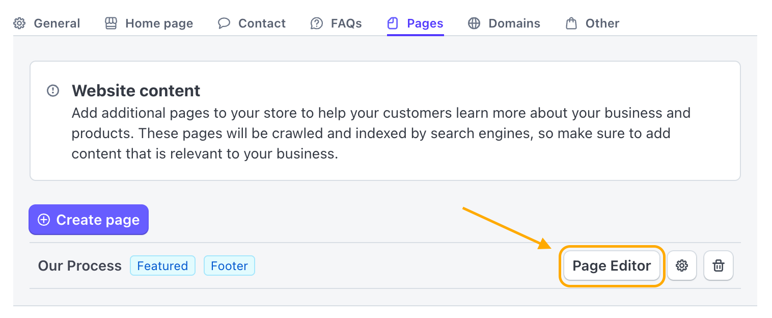 Custom Pages Editor Button