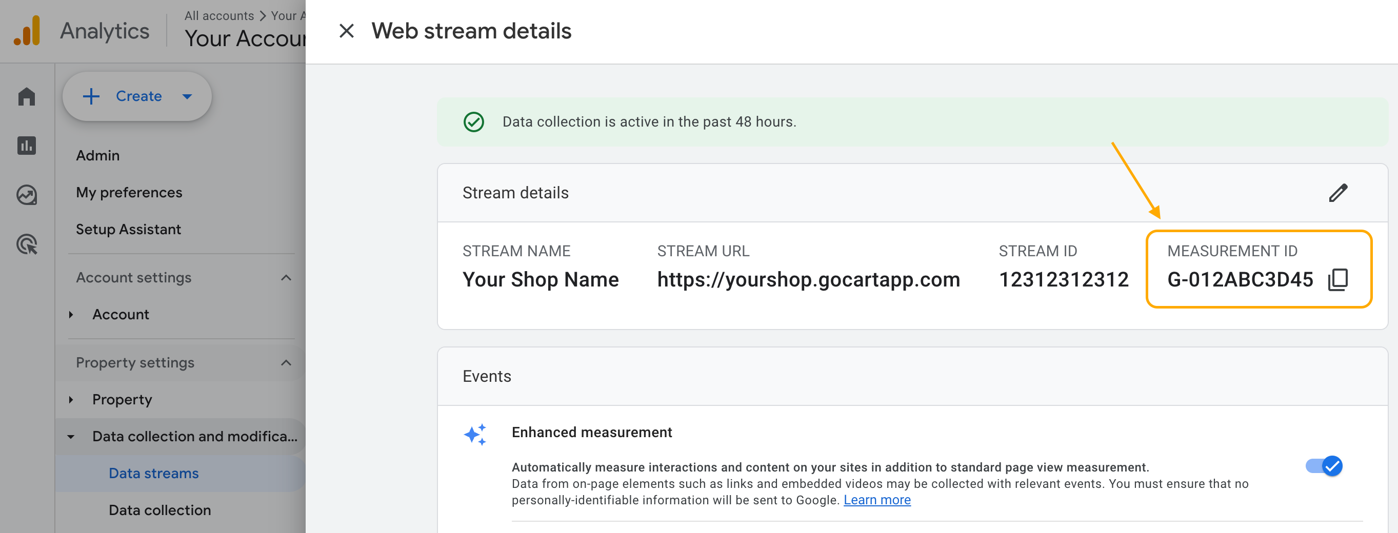 Google Analytics Measurement ID