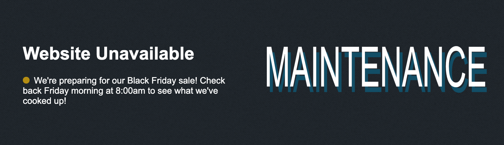 Maintenance Mode Page