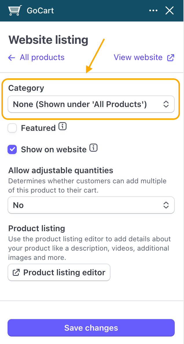 Add Product to Category