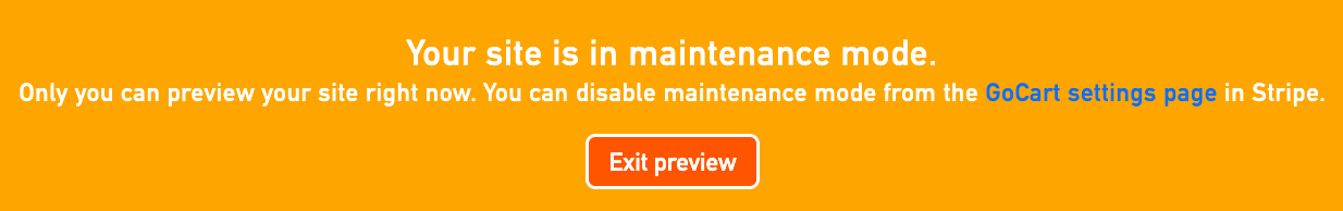 Maintenance Banner